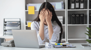 Stressed office worker