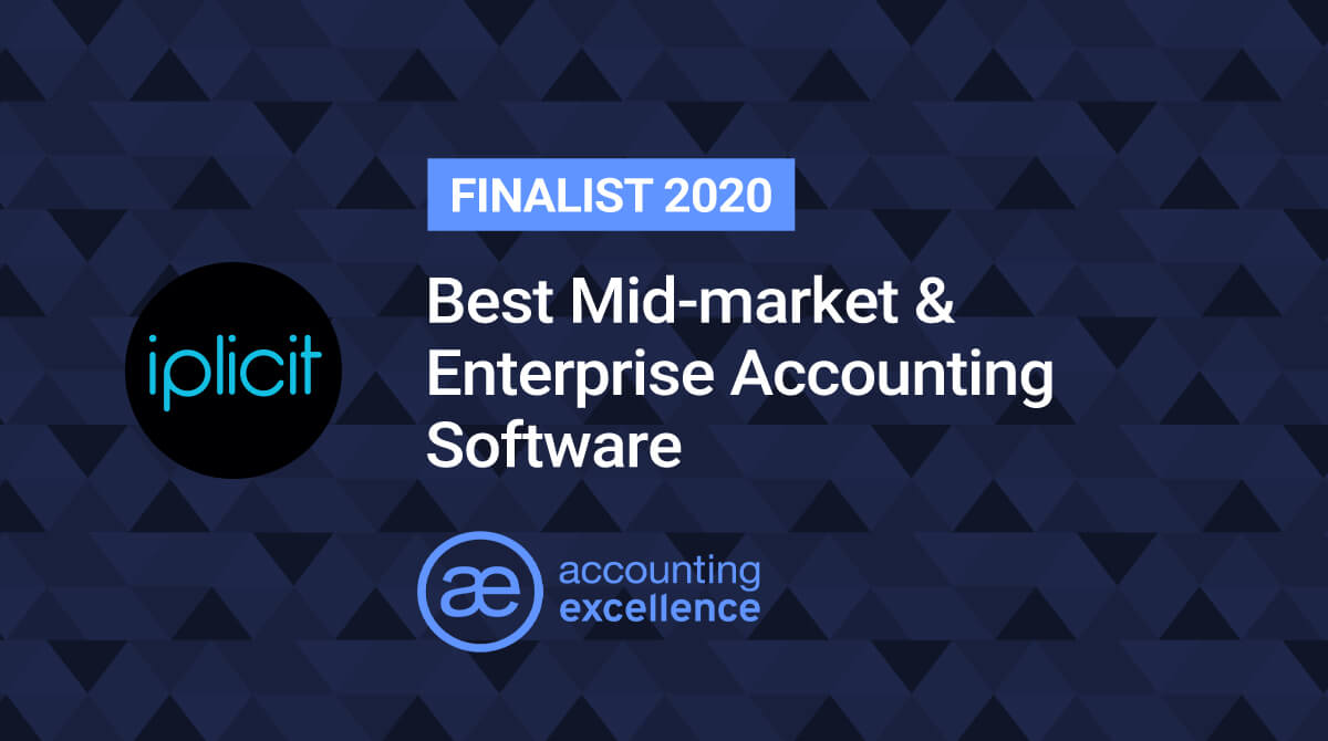 iplicit shortlisted for Accounting Excellence Software Awards 2020