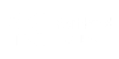 Portland College White Logo