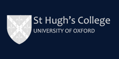 St Hughs College White Logo + Dark Background